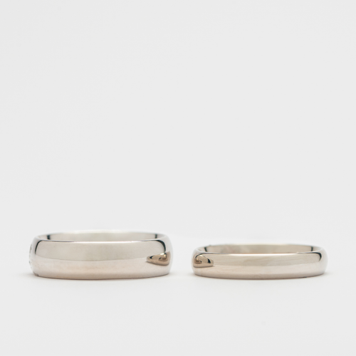 Argolla de matrimonio Confort. 4mm. Oro Blanco 14K