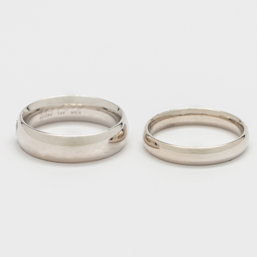 Argolla de matrimonio Confort. 4mm. Oro Blanco 14K