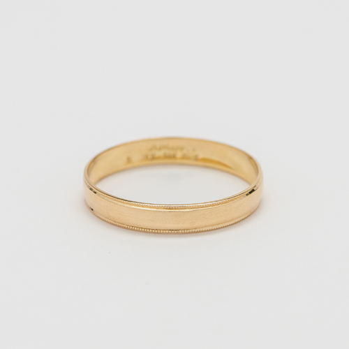 Argolla de matrimonio Clásica. 4mm. Oro Amarillo 14K