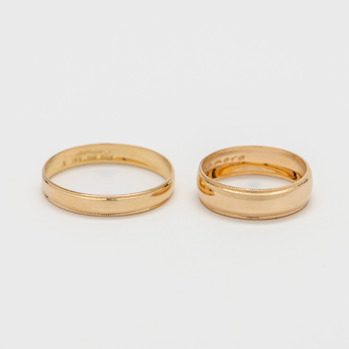 Argolla de matrimonio Clásica. 4mm. Oro Amarillo 14K