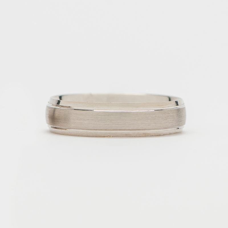 Argolla de matrimonio Confort. 6mm. Oro Blanco 14K