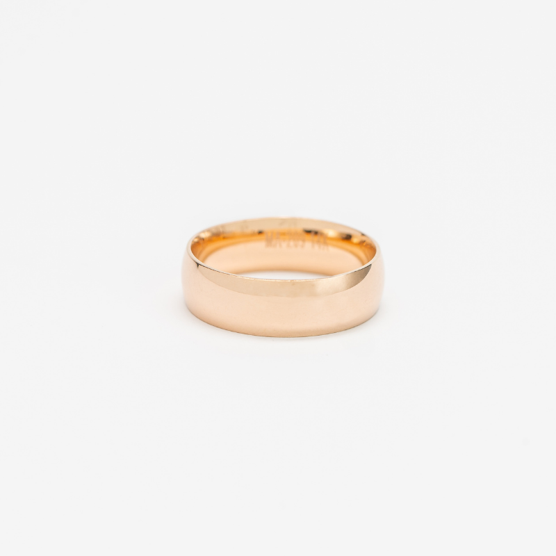 Argolla de matrimonio Confort. 6mm. Oro Amarillo 14K