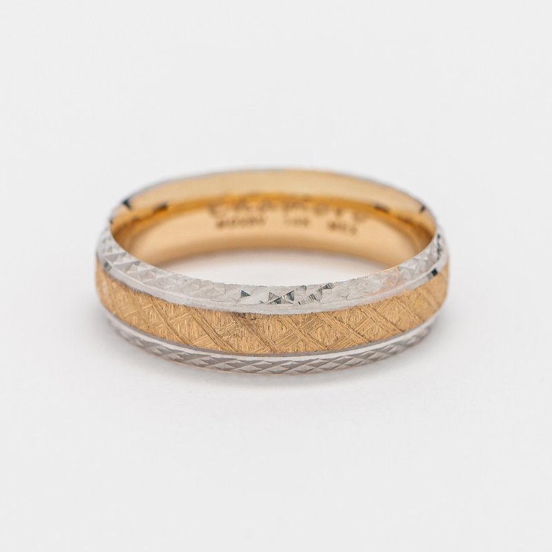 Argolla de matrimonio Confort. 6mm. Oro Bicolor 14K