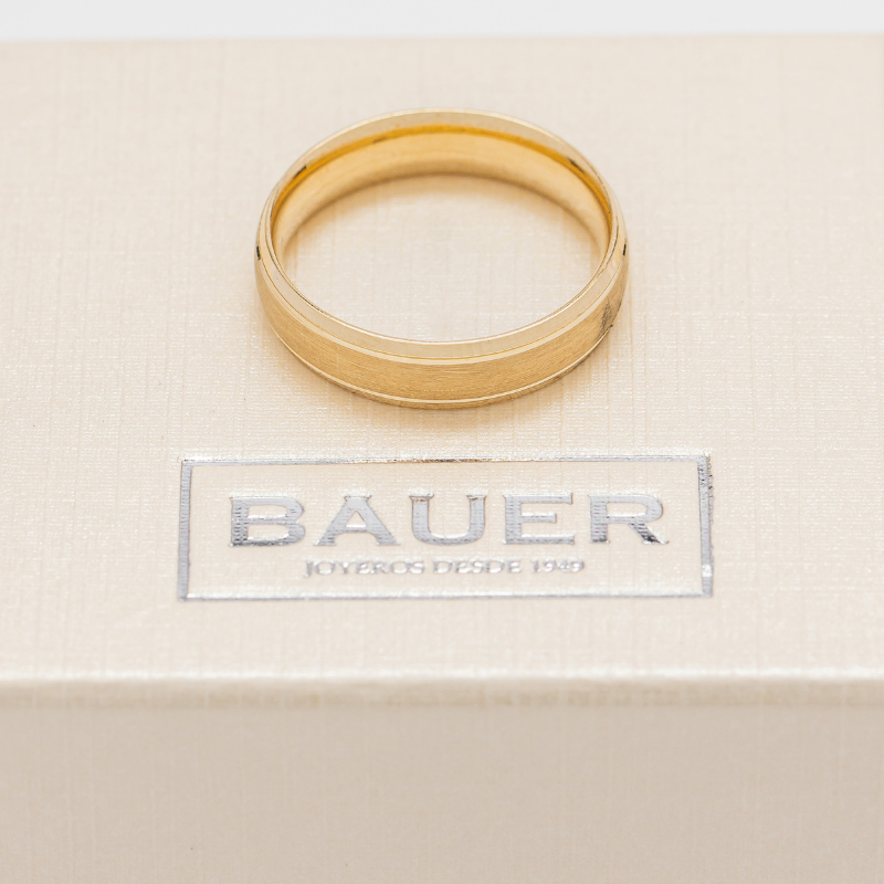 Argolla de matrimonio Confort. 4mm. Oro Amarillo 14K