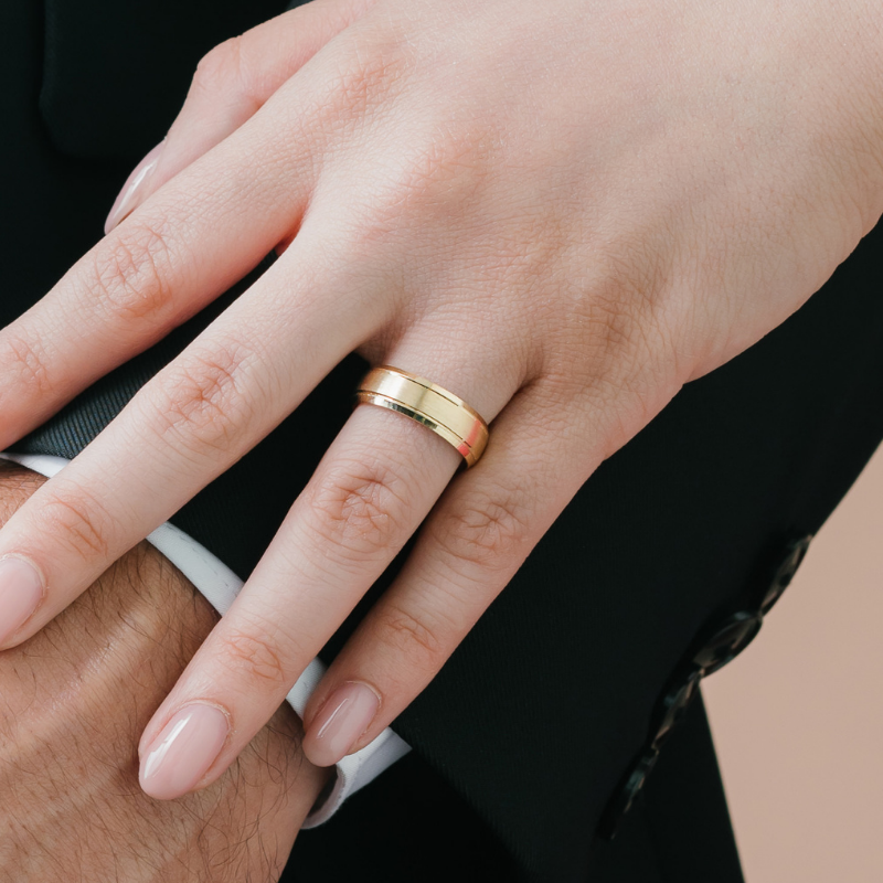 Argolla de matrimonio Confort. 6mm. Oro Amarillo 14K