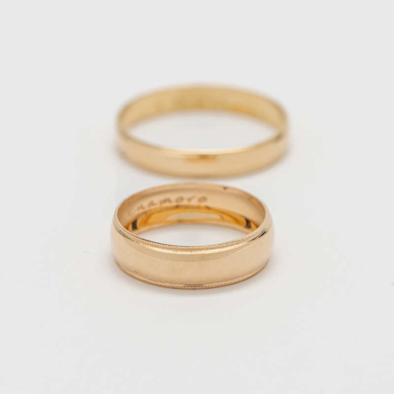 Argolla de matrimonio Clásica. 6mm. Oro Amarillo 14K