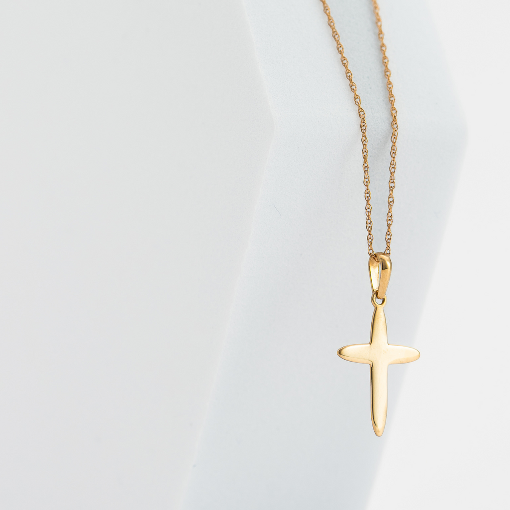 Dije de Cruz. Oro Amarillo 14K.