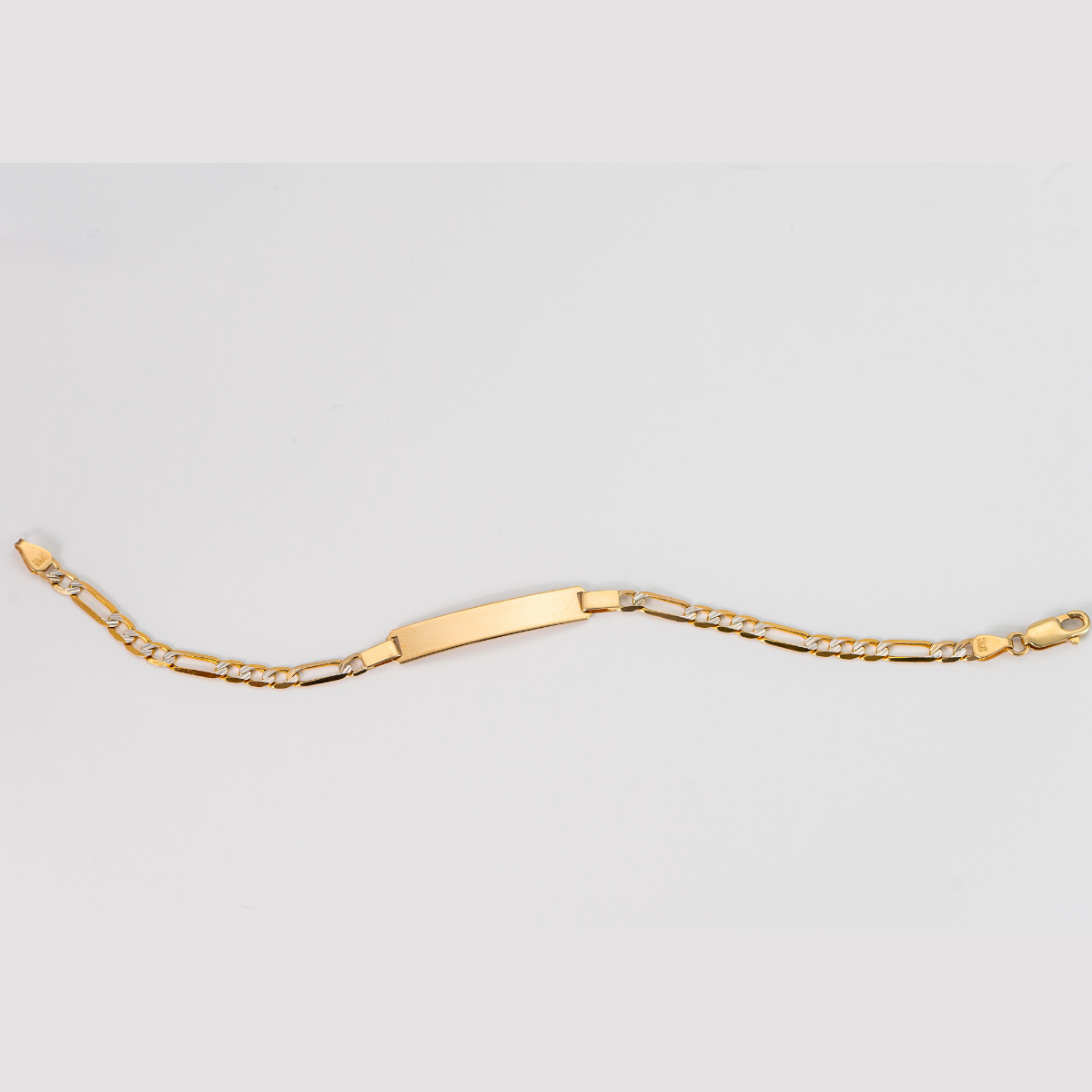 Esclava de Oro Amarillo 14K. Tejido Cartier 3x1.  Medida 18 cm.